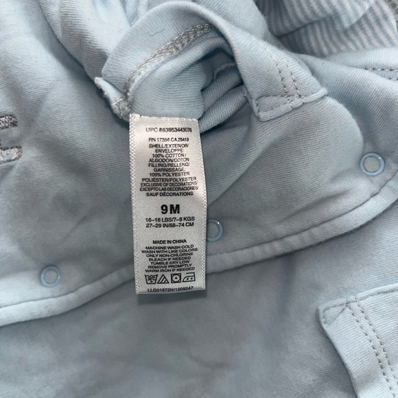 Little Me Reversible Baby Blue Hooded Jacket - Picture 3 of 3